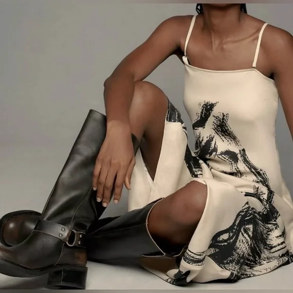 NWOT Anthropologie Conditions Apply Chloe Horse Print Dress - Picture 3 of 5